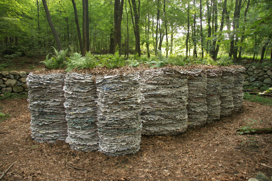 Big, With Rift   2009  DeCordova Sculpture Park and Museum  Lincoln, MA  paper