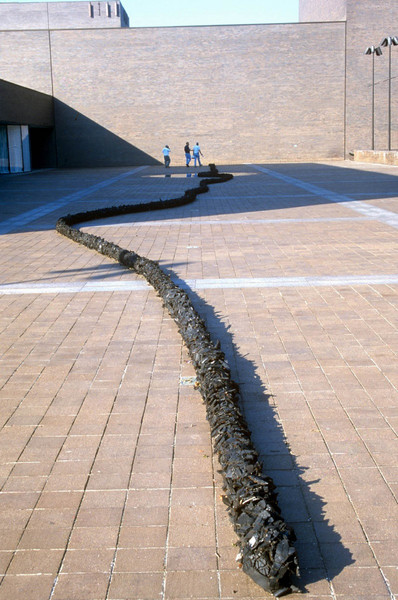 Carbon String  2001  Neuberger Museum, SUNY Purchase Purchase, NY  shredded tires