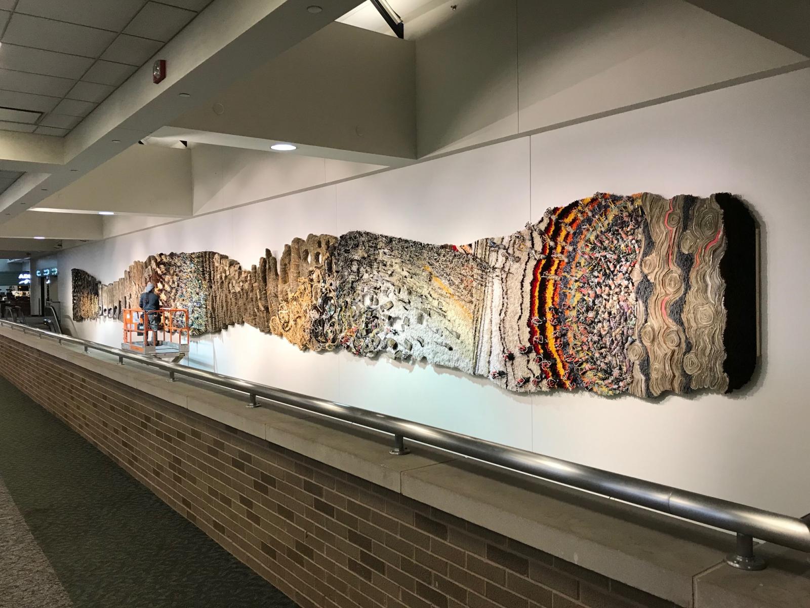 Installation of "Biography" at Albany International Airport