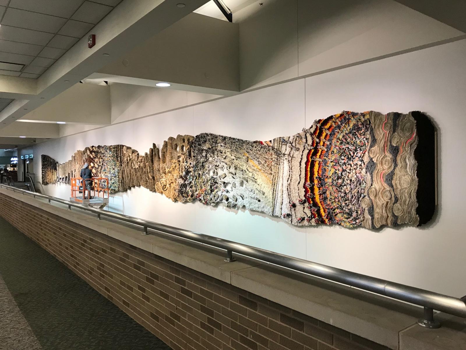 Installation of "Biography" at Albany International Airport.  See a full portfolio of Biography under Selected Work.