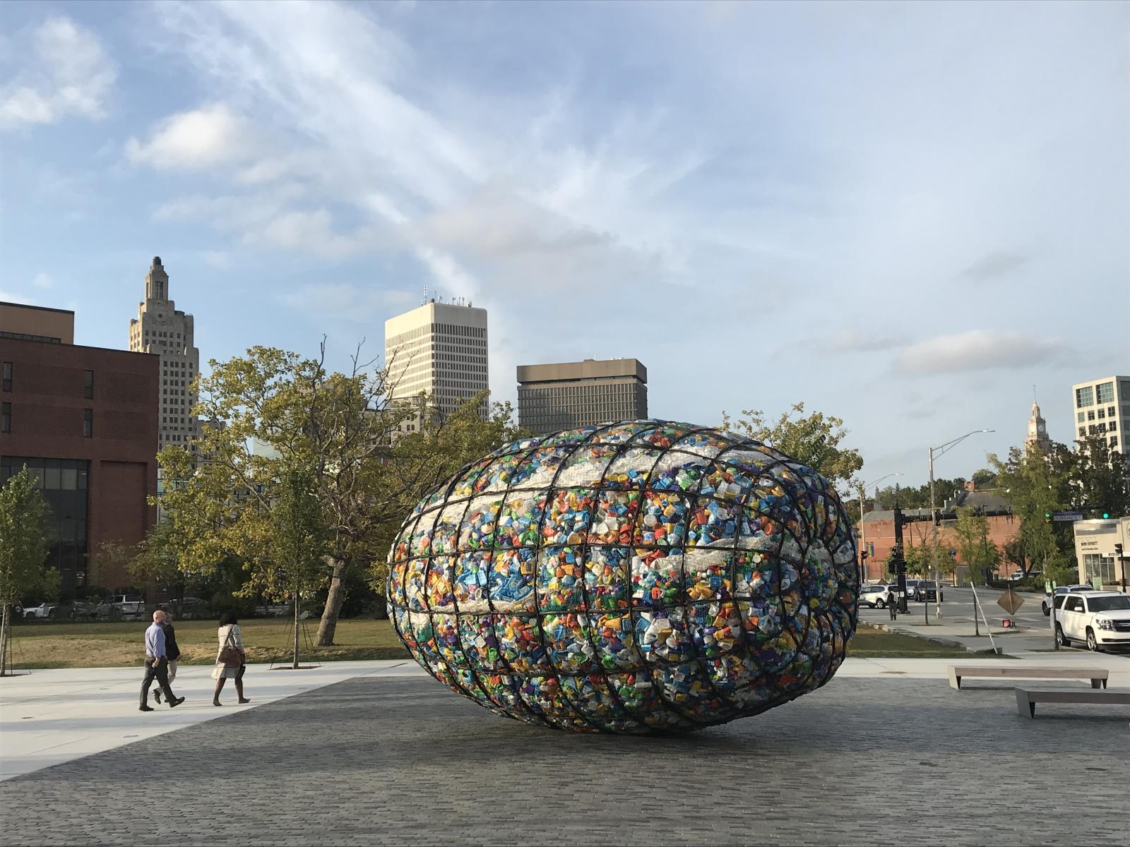Like a buoy, like a barrel
2019   Providence, RI
plastic, rubber  16'x16'x22